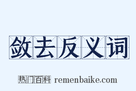 敛去反义词是什么意思的图片